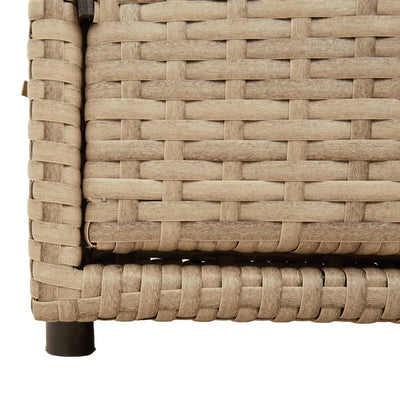 Puutarhan säilytyskaappi beige 110x55x60,5 cm polyrottinki