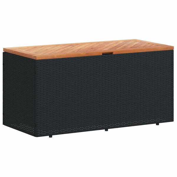 Musta puutarhan säilytyslaatikko Hatcu 110x50x54cm (polyrottinki)
