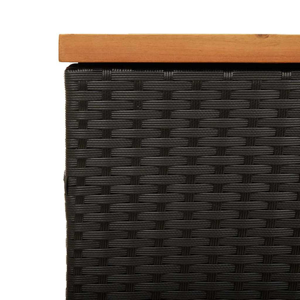 Musta puutarhan säilytyslaatikko Hatcu 110x50x54cm (polyrottinki)
