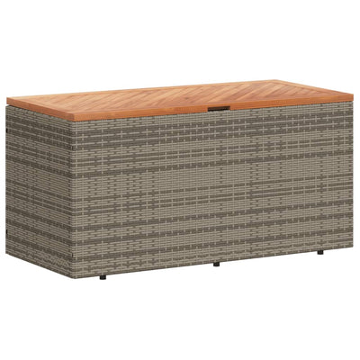 Puutarhan säilytyslaatikko harmaa 110x50x54 cm polyrottinki