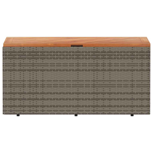 Harmaa puutarhan säilytyslaatikko Hatcu 110x50x54cm (polyrottinki)