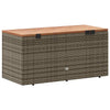 Harmaa puutarhan säilytyslaatikko Hatcu 110x50x54cm (polyrottinki)