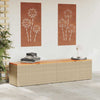 Beige puutarhan säilytyslaatikko Hatcu 220x50x54cm (polyrottinki)