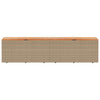 Beige puutarhan säilytyslaatikko Hatcu 220x50x54cm (polyrottinki)