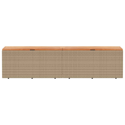 Puutarhan säilytyslaatikko beige 220x50x54 cm polyrottinki