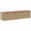 Beige puutarhan säilytyslaatikko Hatcu 220x50x54cm (polyrottinki)