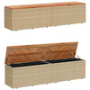 Beige puutarhan säilytyslaatikko Hatcu 220x50x54cm (polyrottinki)