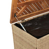 Beige puutarhan säilytyslaatikko Hatcu 220x50x54cm (polyrottinki)