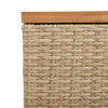Beige puutarhan säilytyslaatikko Hatcu 220x50x54cm (polyrottinki)