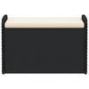 Musta säilytyspenkki tyynyllä Delpha 80x51x52cm (polyrottinki)