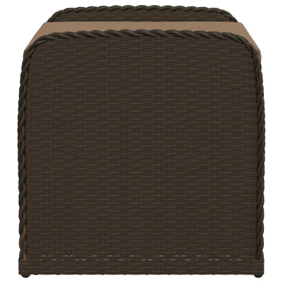 Musta säilytyspenkki tyynyllä Delpha 80x51x52cm (polyrottinki)