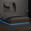 Sängynrunko LED-valoilla Sonoma-tammi 200x200 cm tekninen puu
