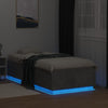 Sängynrunko LED-valoilla betoninharmaa 90x190 cm tekninen puu