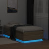 Sängynrunko LED-valoilla Sonoma-tammi 75x190 cm tekninen puu