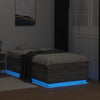 Sängynrunko LED-valoilla harmaa Sonoma 75x190 cm tekninen puu