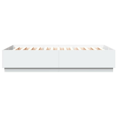 Sängynrunko valkoinen 160x200 cm tekninen puu