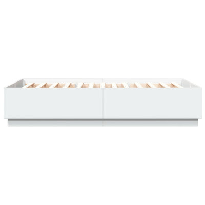 Sängynrunko valkoinen 140x200 cm tekninen puu