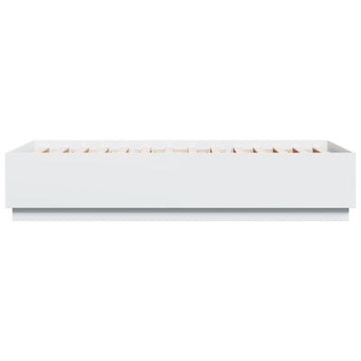 Sängynrunko valkoinen 90x200 cm täysi puu