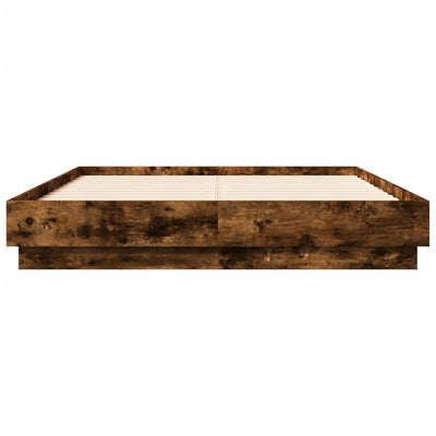 Sängynrunko LED-valoilla savutammi 140x190 cm