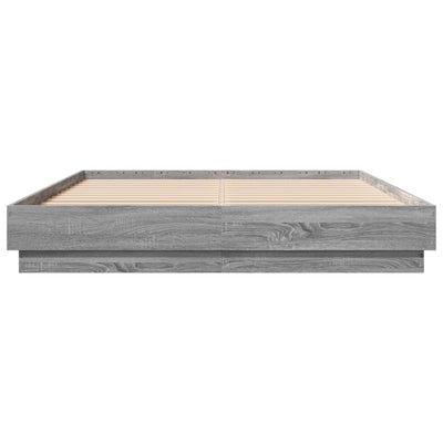 Sängynrunko harmaa Sonoma 140x200 cm tekninen puu
