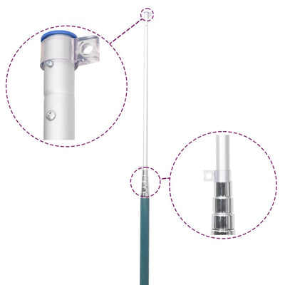 Ukrainan lippu ja lipputanko Laly 5,55 m (alumiini)