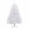Tekojoulukuusi 150 LED-valoilla Valkoinen 120 cm PVC ja metalli