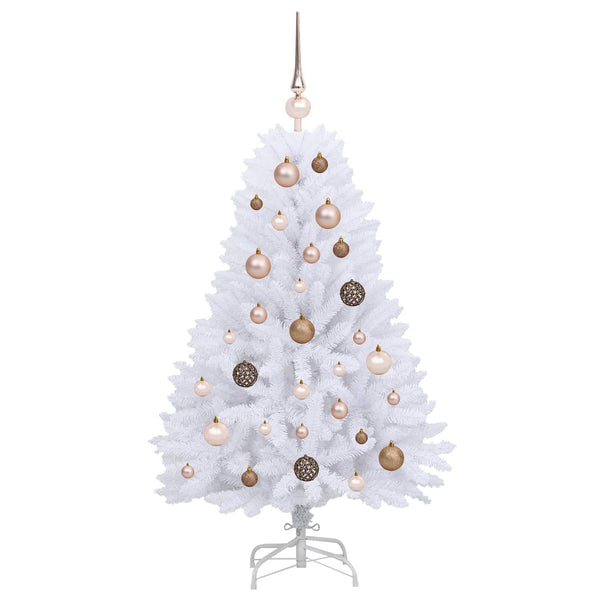 Tekojoulukuusi Valkoinen 68 x 68 x 120 cm PVC ja metalli