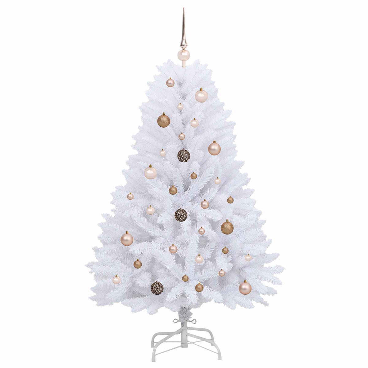 Tekojoulukuusi Valkoinen 80 x 80 x 150 cm PVC ja metalli