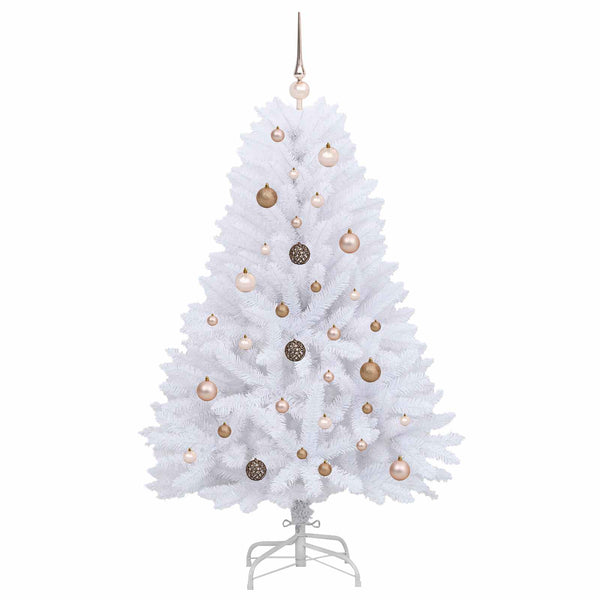Tekojoulukuusi Valkoinen 80 x 80 x 150 cm PVC ja metalli