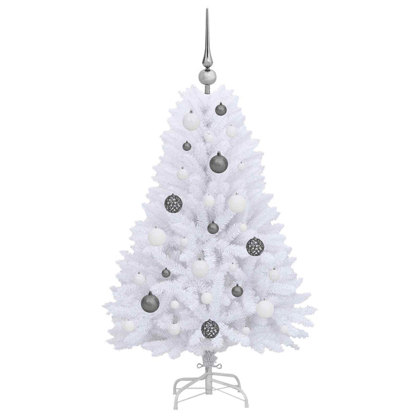 Tekojoulukuusi Valkoinen 68 x 68 x 120 cm PVC ja metalli