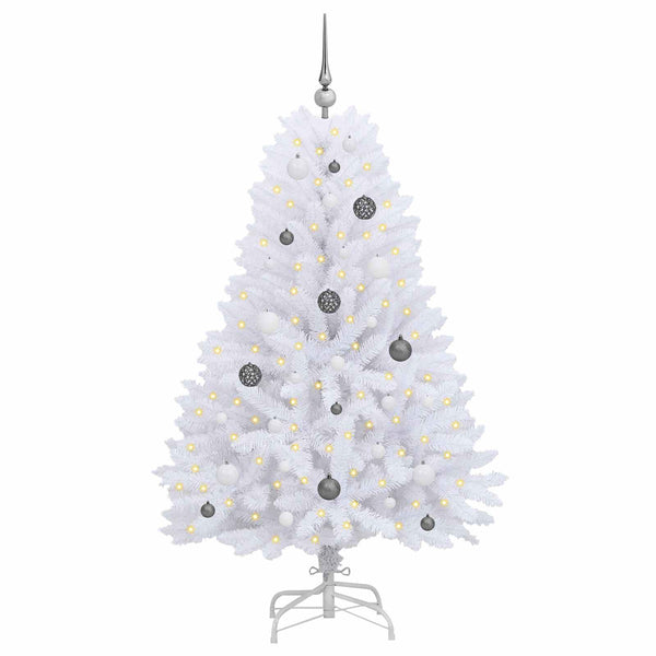 Tekojoulukuusi Valkoinen 80 x 80 x 150 cm PVC ja metalli