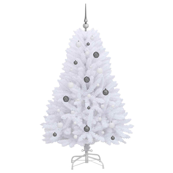 Tekojoulukuusi Valkoinen 80 x 80 x 150 cm PVC ja metalli