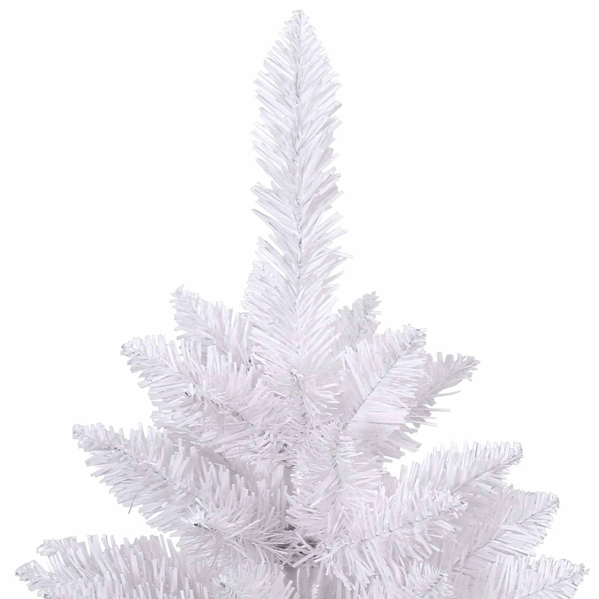 Tekojoulukuusi 300 LED-valoilla Valkoinen 180 cm PVC ja metalli