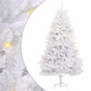 Tekojoulukuusi 300 LED-valoilla Valkoinen 180 cm PVC ja metalli