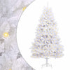 Tekojoulukuusi 300 LED-valoilla Valkoinen 240 cm PVC ja metalli