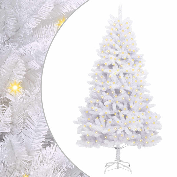 Tekojoulukuusi 300 LED-valoilla Valkoinen 270 cm PVC ja metalli
