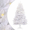 Tekojoulukuusi 300 LED-valoilla Valkoinen 300 cm PVC ja metalli