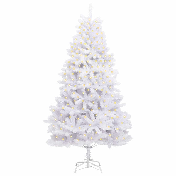 Tekojoulukuusi 300 LED-valoilla Valkoinen 300 cm PVC ja metalli