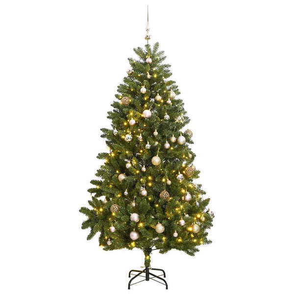 Tekojoulukuusi saranoilla 300 LED-valoa ja joulupalloa 300 cm