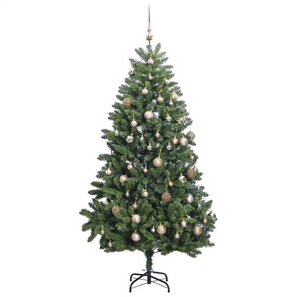 Tekojoulukuusi saranoilla 300 LED-valoa ja joulupalloa 300 cm