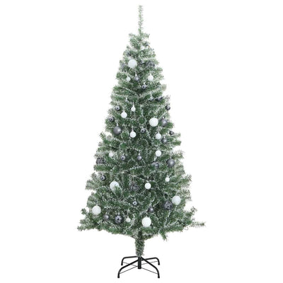 Tekojoulukuusi Russell 210cm (300 led-valoa joulupallot ja lumihuurre)