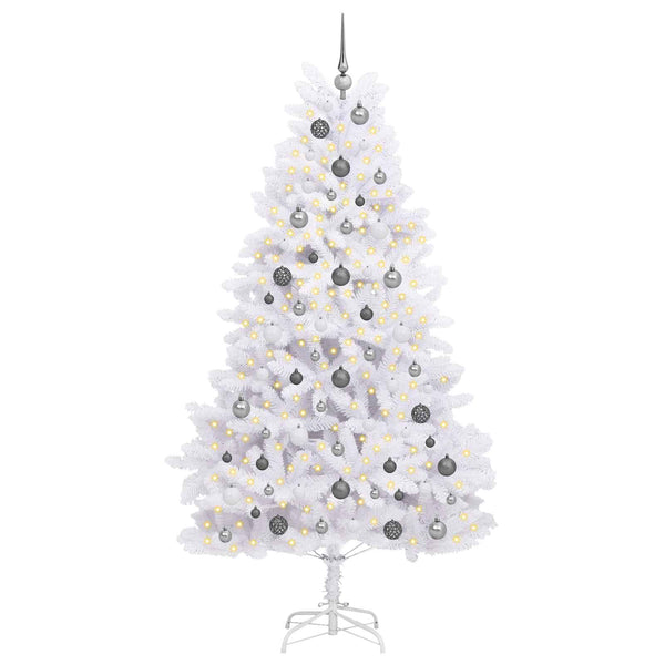 Tekojoulukuusi Valkoinen 106 x 106 x 210 cm PVC ja metalli