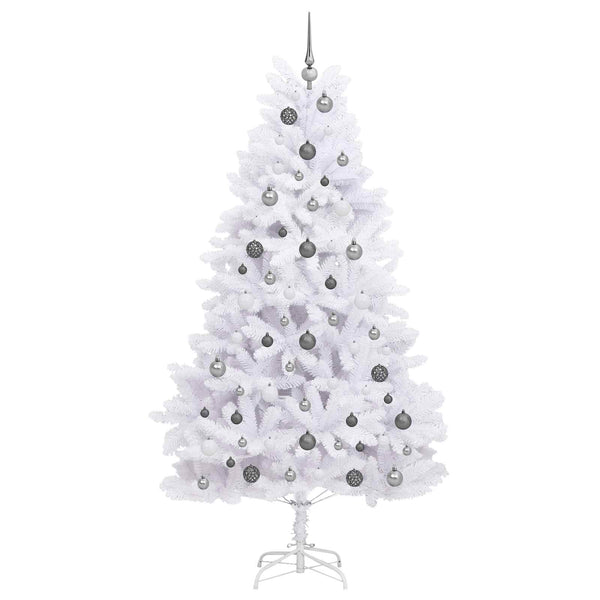 Tekojoulukuusi Valkoinen 106 x 106 x 210 cm PVC ja metalli