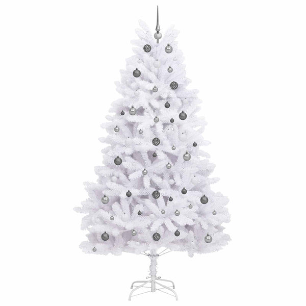 Tekojoulukuusi Valkoinen 120 x 120 x 240 cm PVC ja metalli