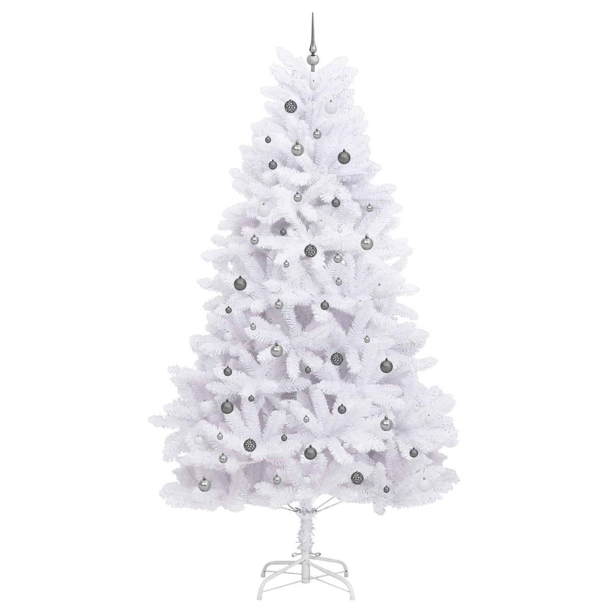 Tekojoulukuusi Valkoinen 138 x 138 x 300 cm PVC ja metalli