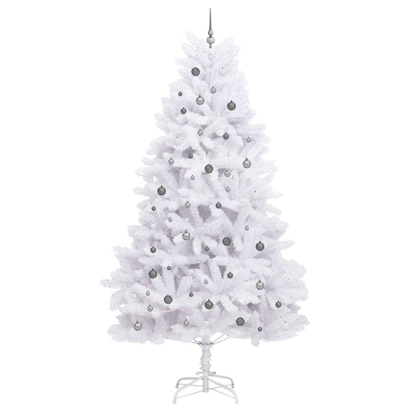 Tekojoulukuusi Valkoinen 138 x 138 x 300 cm PVC ja metalli