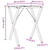Ruokapöydän jalat X-muoto 60x40x73 cm valurauta