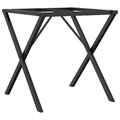 Ruokapöydän jalat X-muoto 60x60x73 cm valurauta