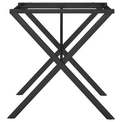 Ruokapöydän jalat X-muoto 70x70x73 cm valurauta