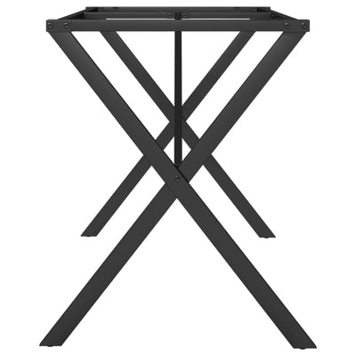 Ruokapöydän jalat X-muoto 120x60x73 cm valurauta